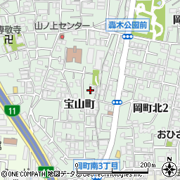 大阪府豊中市宝山町12周辺の地図