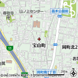 大阪府豊中市宝山町11-18周辺の地図