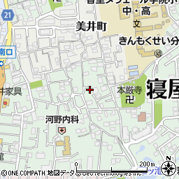 大阪府寝屋川市美井元町18-10周辺の地図