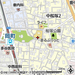 桜塚ショッピングセンタービル周辺の地図