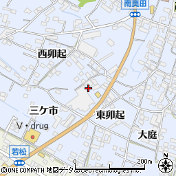 愛知県知多郡美浜町奥田東卯起20周辺の地図