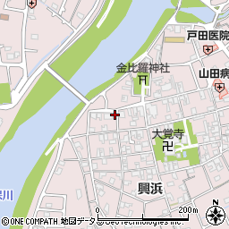 兵庫県姫路市網干区興浜83-2周辺の地図
