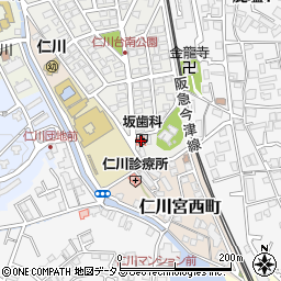 兵庫県宝塚市仁川台1周辺の地図