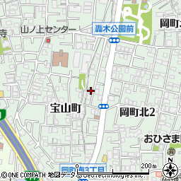大阪府豊中市宝山町5-15周辺の地図