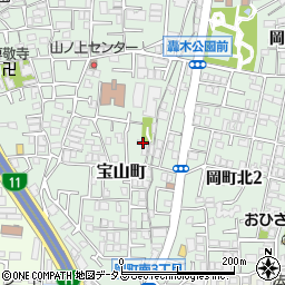 大阪府豊中市宝山町12-3周辺の地図