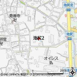 兵庫県伊丹市池尻周辺の地図