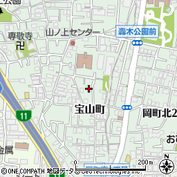 大阪府豊中市宝山町11-15周辺の地図