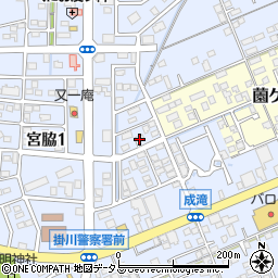 静岡県掛川市宮脇1丁目21周辺の地図