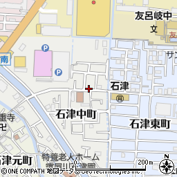 大阪府寝屋川市石津中町周辺の地図