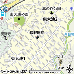 岡野医院周辺の地図