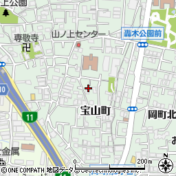 大阪府豊中市宝山町11-8周辺の地図