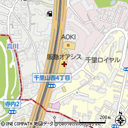 阪急オアシス千里山竹園店周辺の地図