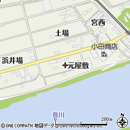愛知県豊橋市横須賀町元屋敷15周辺の地図