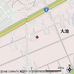 静岡県掛川市大池225周辺の地図