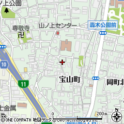 大阪府豊中市宝山町11-9周辺の地図