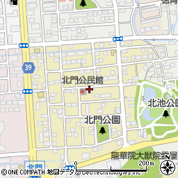 静岡県掛川市北門周辺の地図