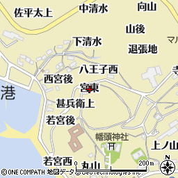 愛知県西尾市吉良町宮崎（宮東）周辺の地図
