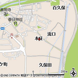 京都府相楽郡精華町下狛本庄周辺の地図
