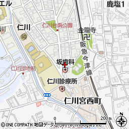 兵庫県宝塚市仁川台19周辺の地図