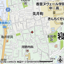 大阪府寝屋川市美井元町14周辺の地図