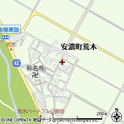 三重県津市安濃町荒木周辺の地図