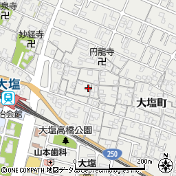 兵庫県姫路市大塩町520周辺の地図