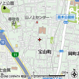 大阪府豊中市宝山町9-13周辺の地図