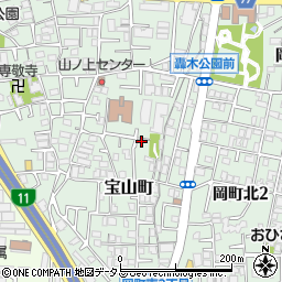 大阪府豊中市宝山町9-2周辺の地図