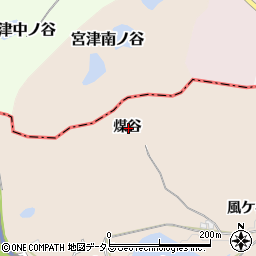 京都府相楽郡精華町下狛煤谷周辺の地図