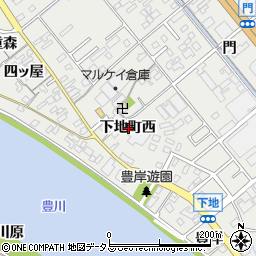 愛知県豊橋市下地町西周辺の地図
