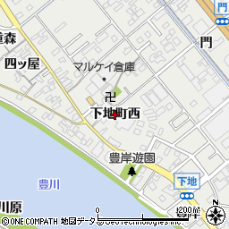 愛知県豊橋市下地町（西）周辺の地図