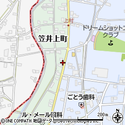 静岡県浜松市中央区笠井上町175周辺の地図