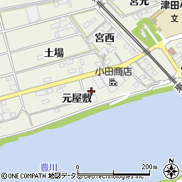 愛知県豊橋市横須賀町元屋敷19周辺の地図