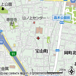 大阪府豊中市宝山町9-15周辺の地図