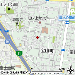 大阪府豊中市宝山町10-20周辺の地図