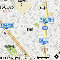 愛知県豊橋市下地町野箱周辺の地図