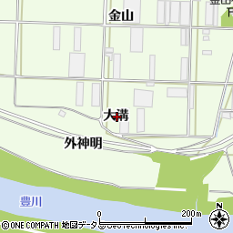 愛知県豊橋市大村町大溝周辺の地図