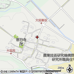 三重県津市安濃町大塚周辺の地図