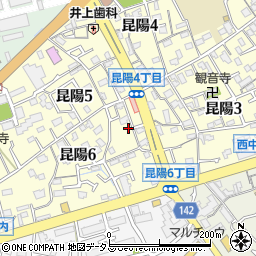 兵庫県伊丹市昆陽周辺の地図