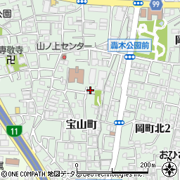大阪府豊中市宝山町9-4周辺の地図