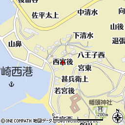 愛知県西尾市吉良町宮崎（西宮後）周辺の地図