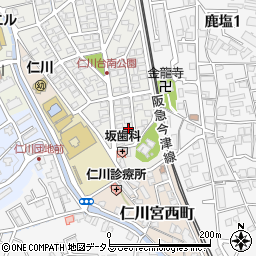 兵庫県宝塚市仁川台17周辺の地図