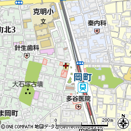 セブンイレブン阪急岡町駅前店周辺の地図