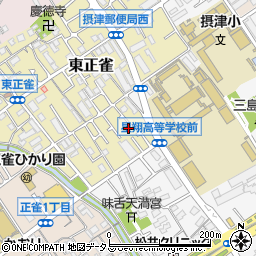 大阪府摂津市東正雀1周辺の地図