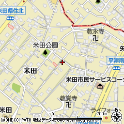 兵庫県高砂市米田町米田周辺の地図