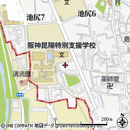 兵庫県伊丹市池尻7丁目48周辺の地図