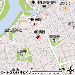 山田病院周辺の地図