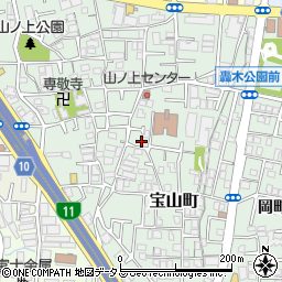 大阪府豊中市宝山町8-3周辺の地図