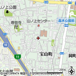 大阪府豊中市宝山町8-2周辺の地図