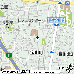 大阪府豊中市宝山町9-7-2周辺の地図
